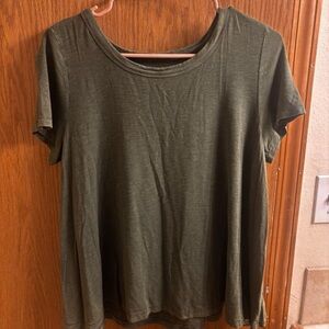 American Eagle Outfitters Dark Green Short Sleeve Top